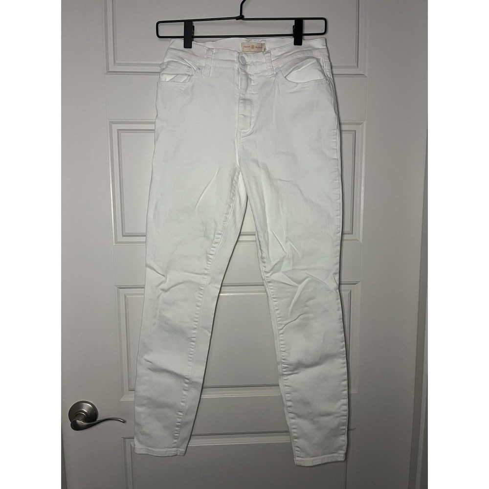 Tory Burch White Skinny Jeans Sz 27